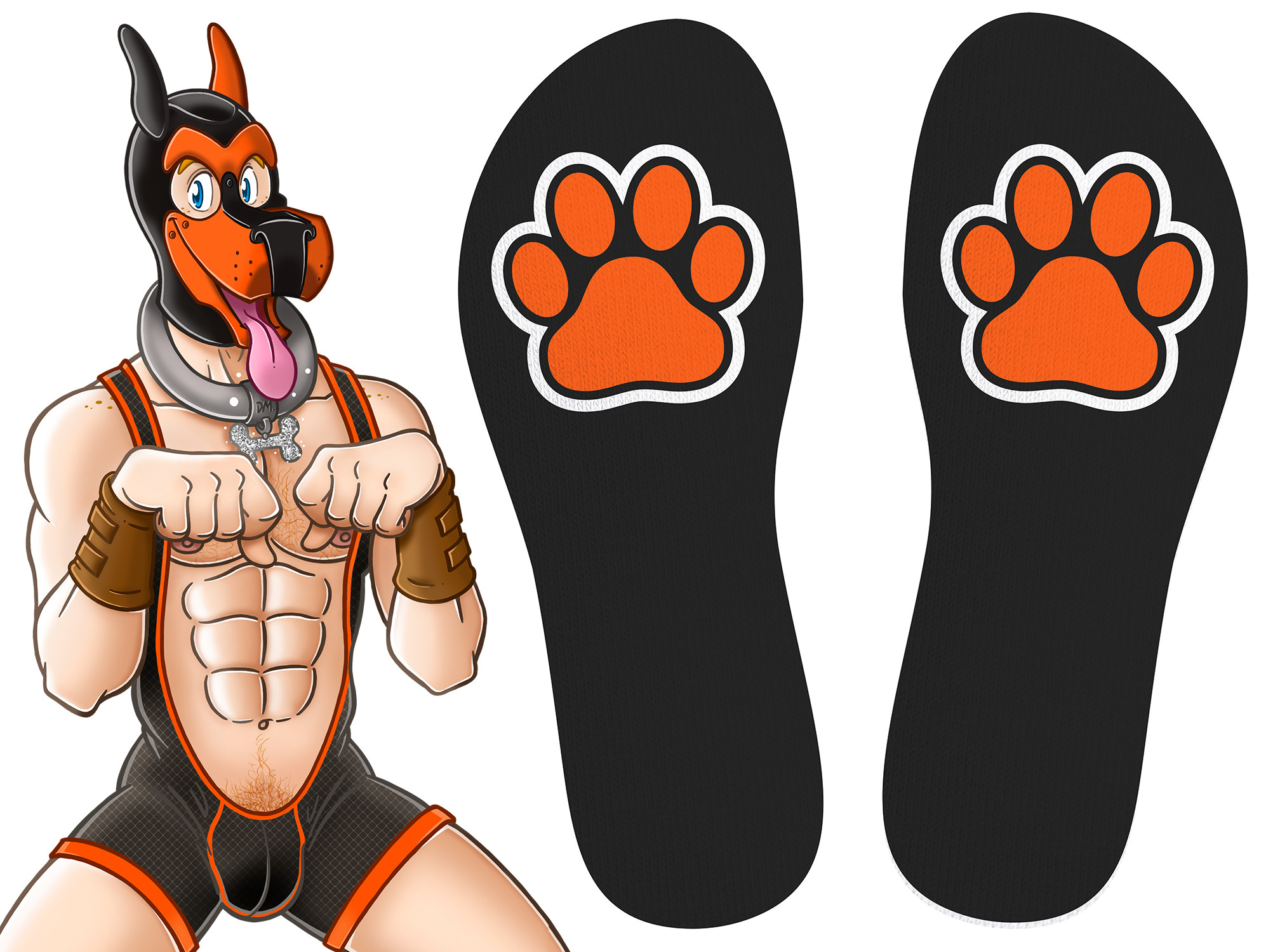 Chaussettes Puppy Oranges